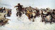 Vasily Surikov Storm of Snow Fortress painting